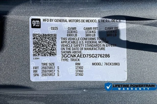 New 2025 Sterling Gray Metallic Chevrolet WT image 13