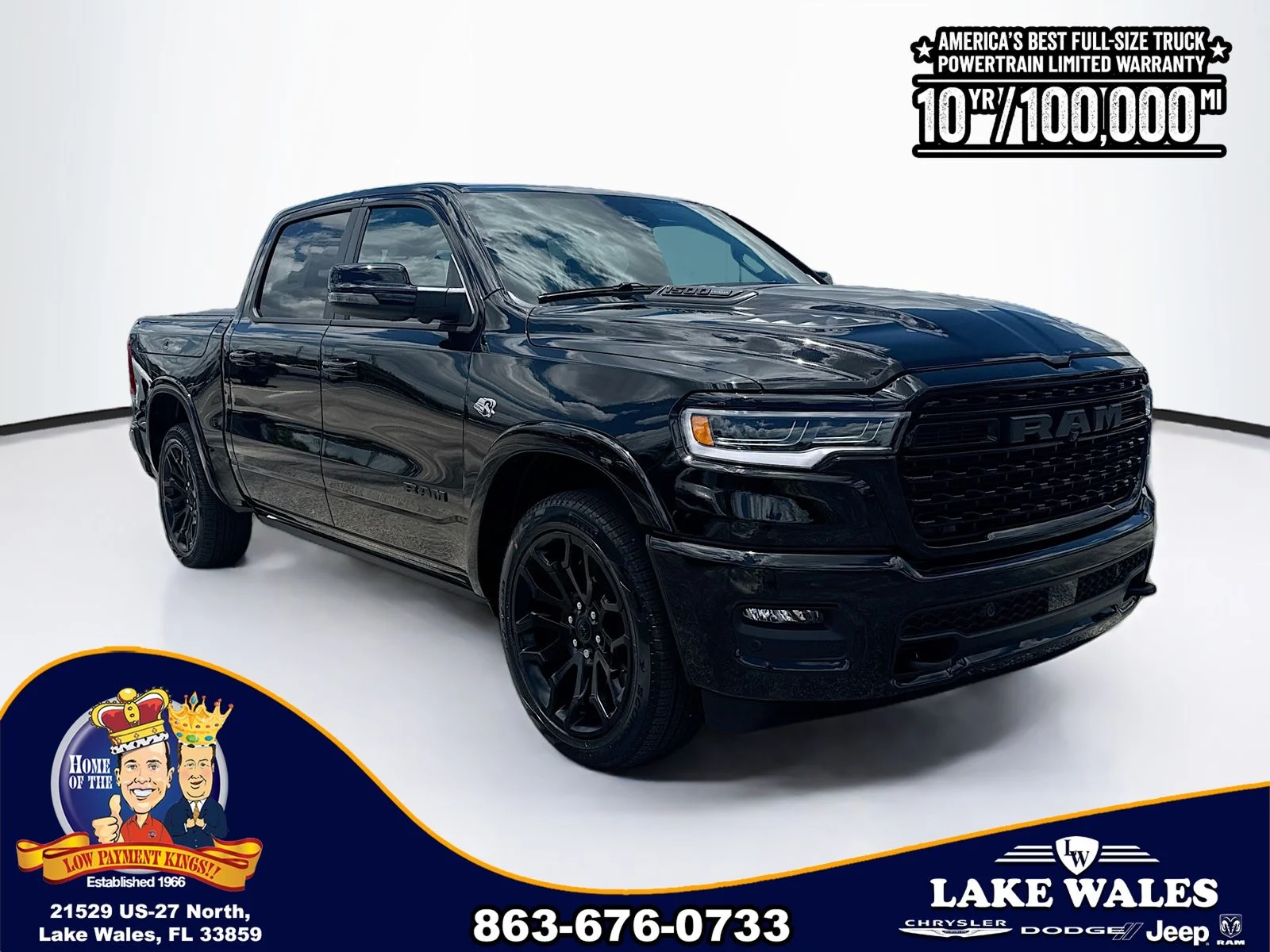 New 2026 Diamond Black Crystal Pearl-Coat Exterior Paint RAM Limited image 1