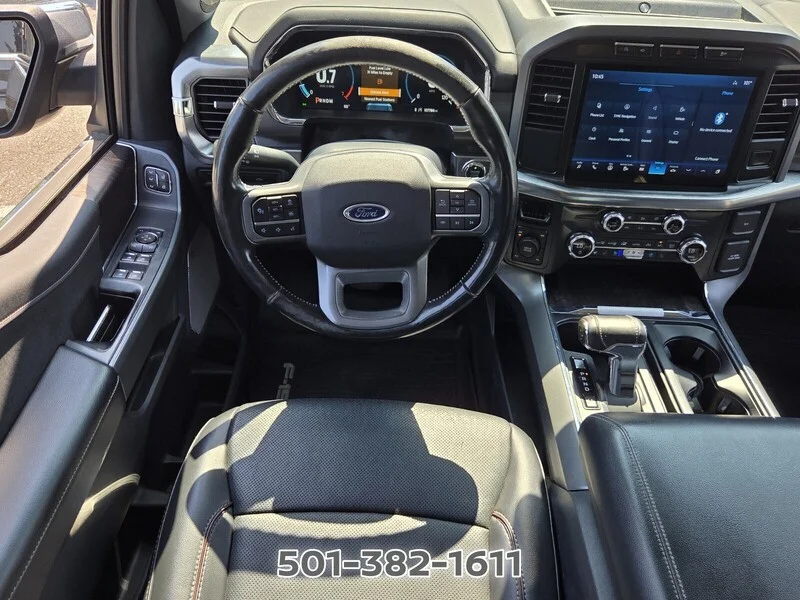 Used 2021 Black Metallic FORD LARIAT 4WD SUPERCREW 5.5