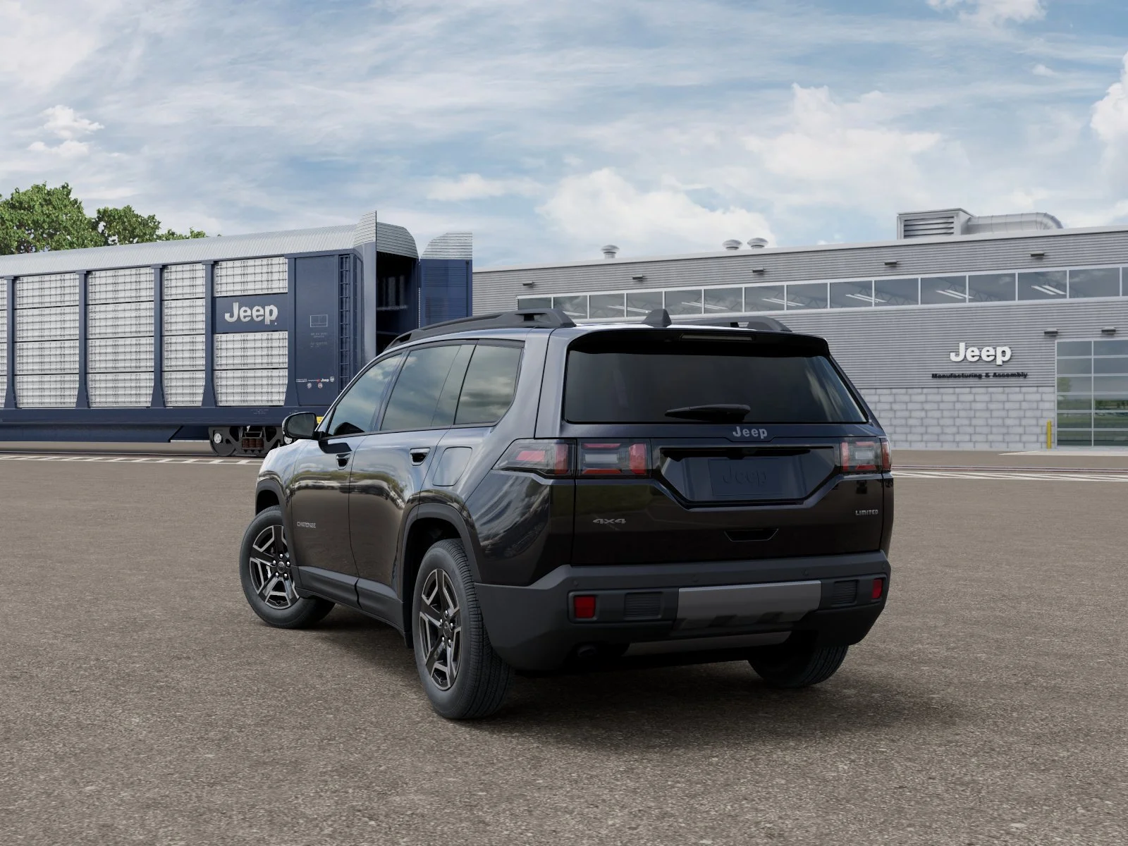 New 2026 Diamond Black Crystal Pearl-Coat Exterior Paint Jeep Limited image 3
