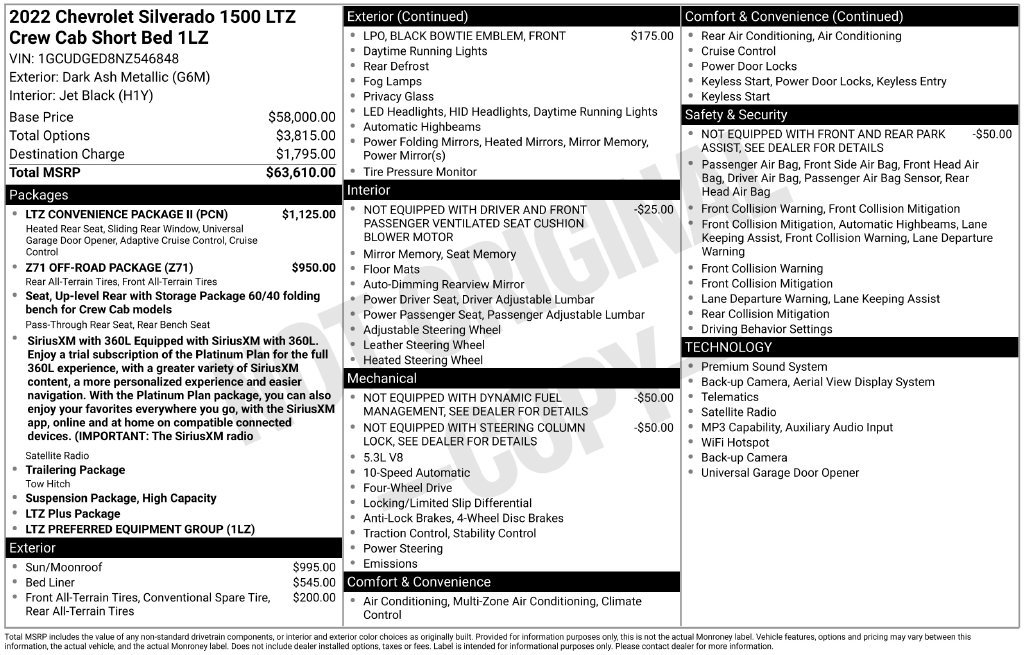 Used 2022 DARK ASH METALLIC Chevrolet LTZ image 41