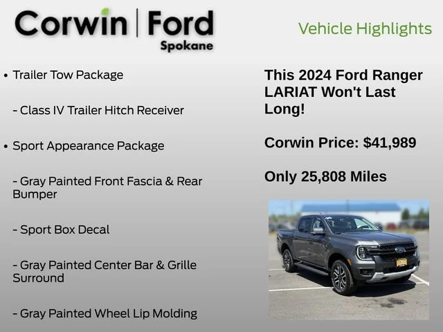 Certified Used 2024 Gray Metallic Ford Lariat image 7
