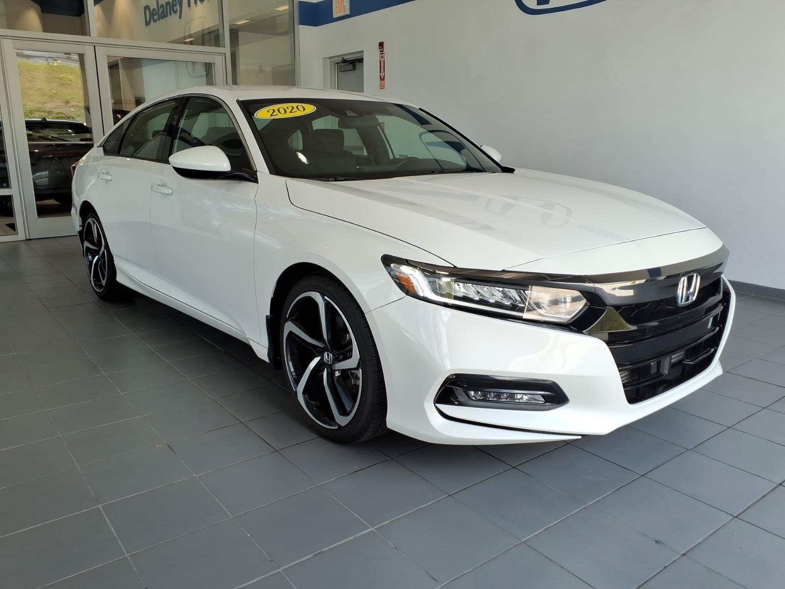 Used 2020 Platinum White Pearl Honda Sport image 1