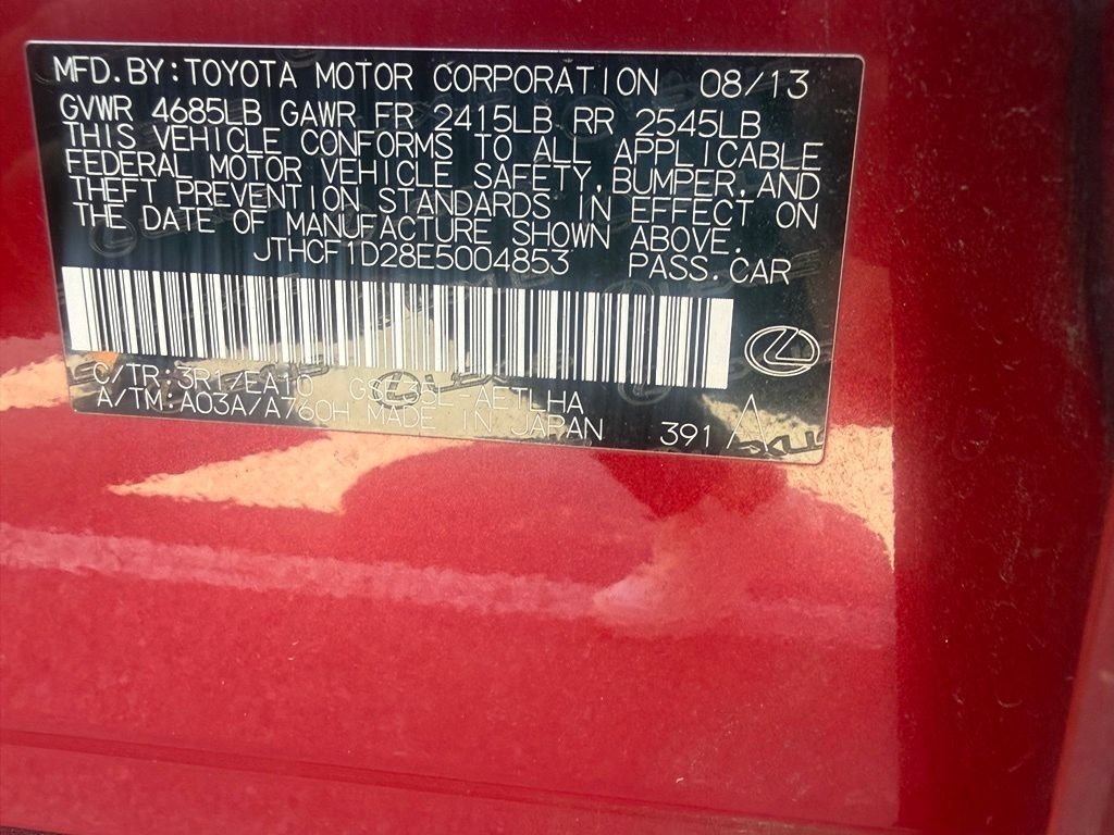 Used 2014 Matador Red Mica Lexus 250 image 5