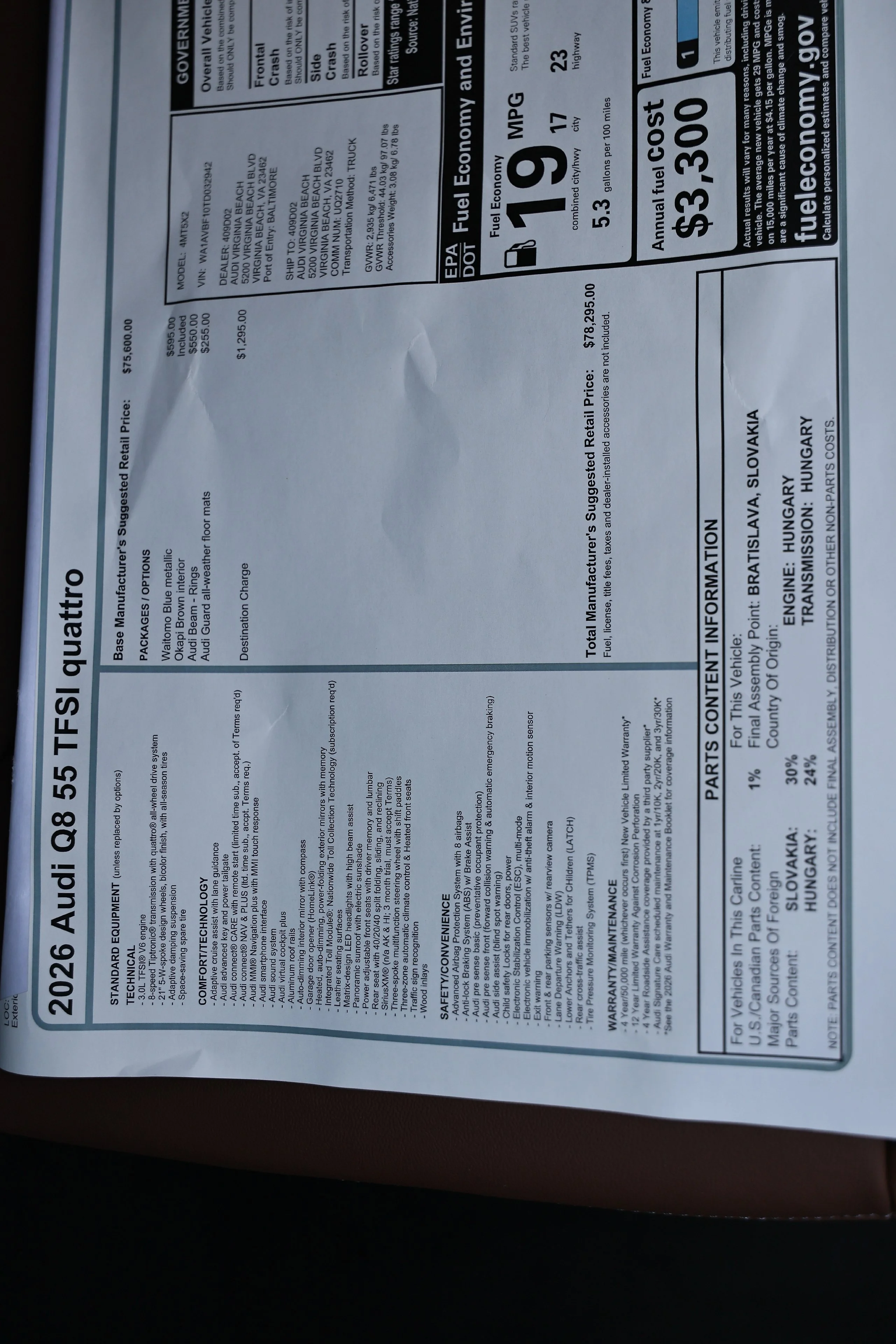 New 2026 Waitomo Blue Metallic Audi 55 Premium image 24