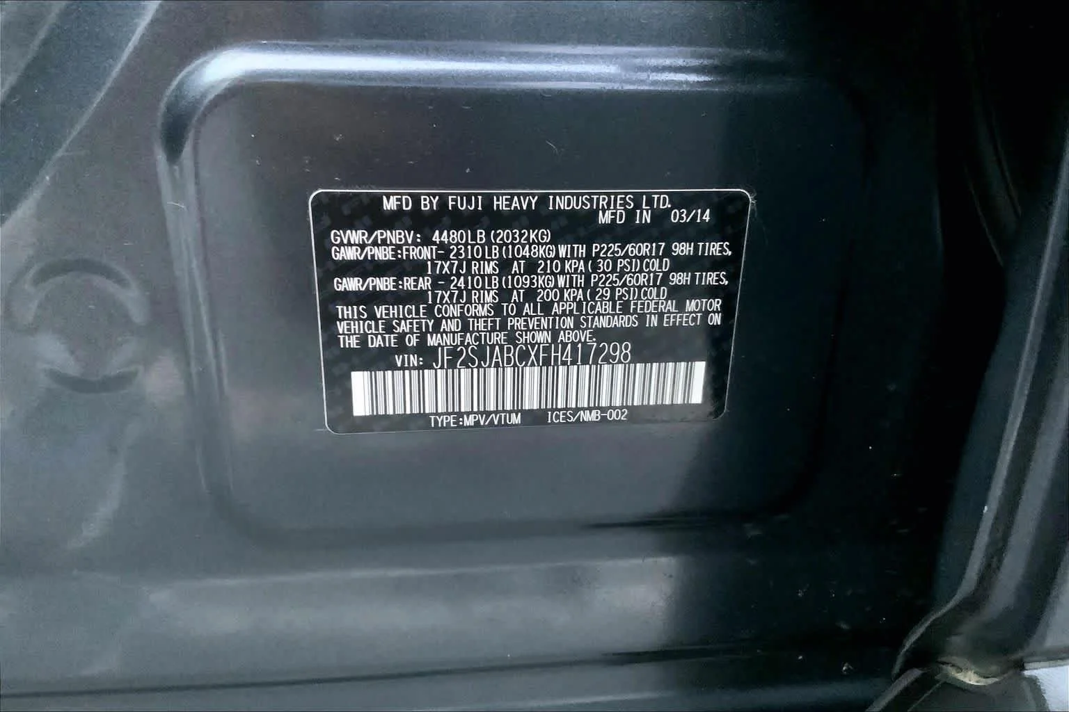 Used 2015 Dark Gray Metallic Subaru 2.5i image 29