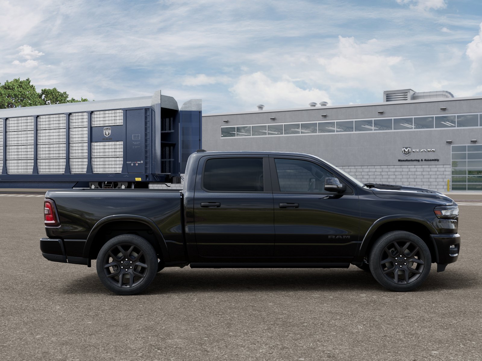 New 2026 Diamond Black Crystal Pearl-Coat Exterior Paint RAM LARAMIE image 12