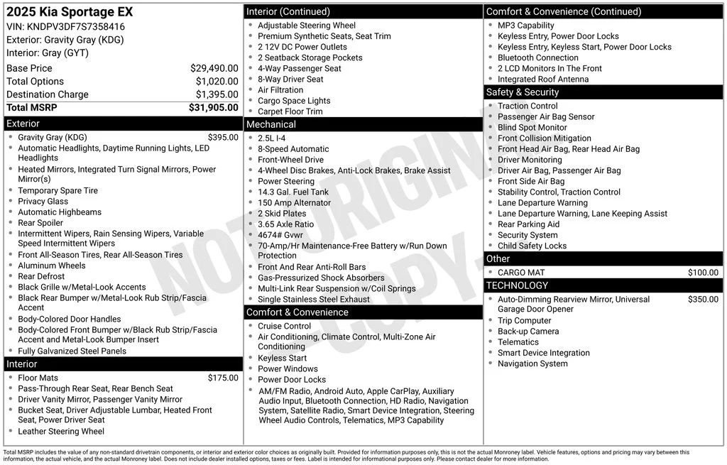 Certified Used 2025 Gray Kia EX image 5
