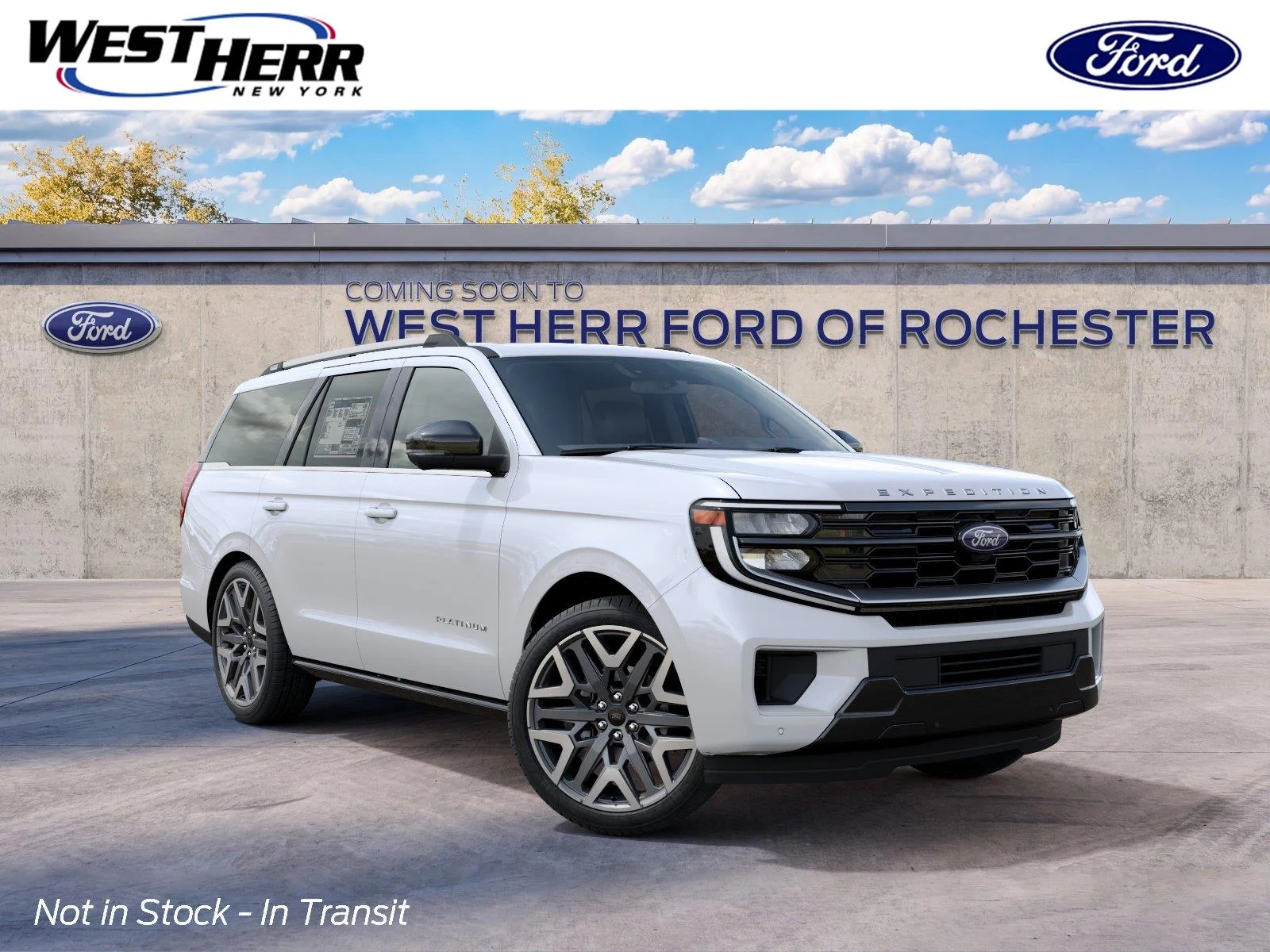 New 2027 Star White Metallic Tri-Coat Ford Platinum image 1