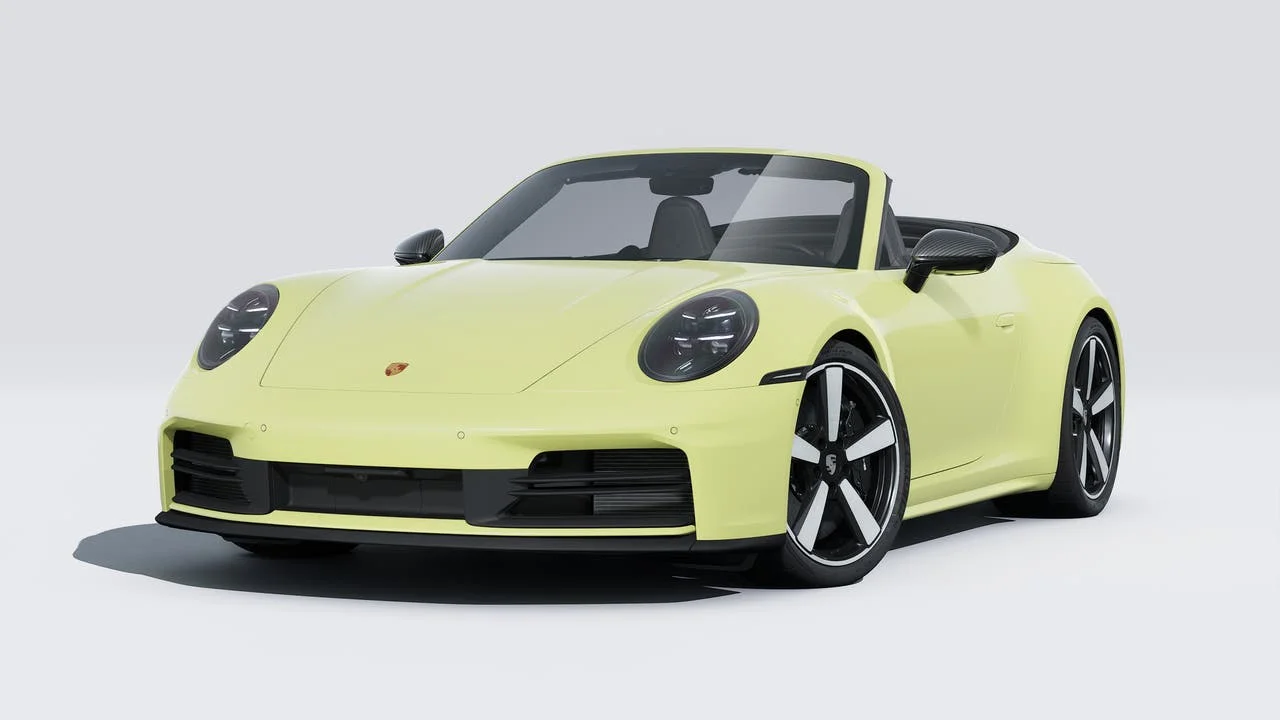 New 2026 Cartagena Yellow Metallic Porsche Carrera 4S Cabriolet image 1