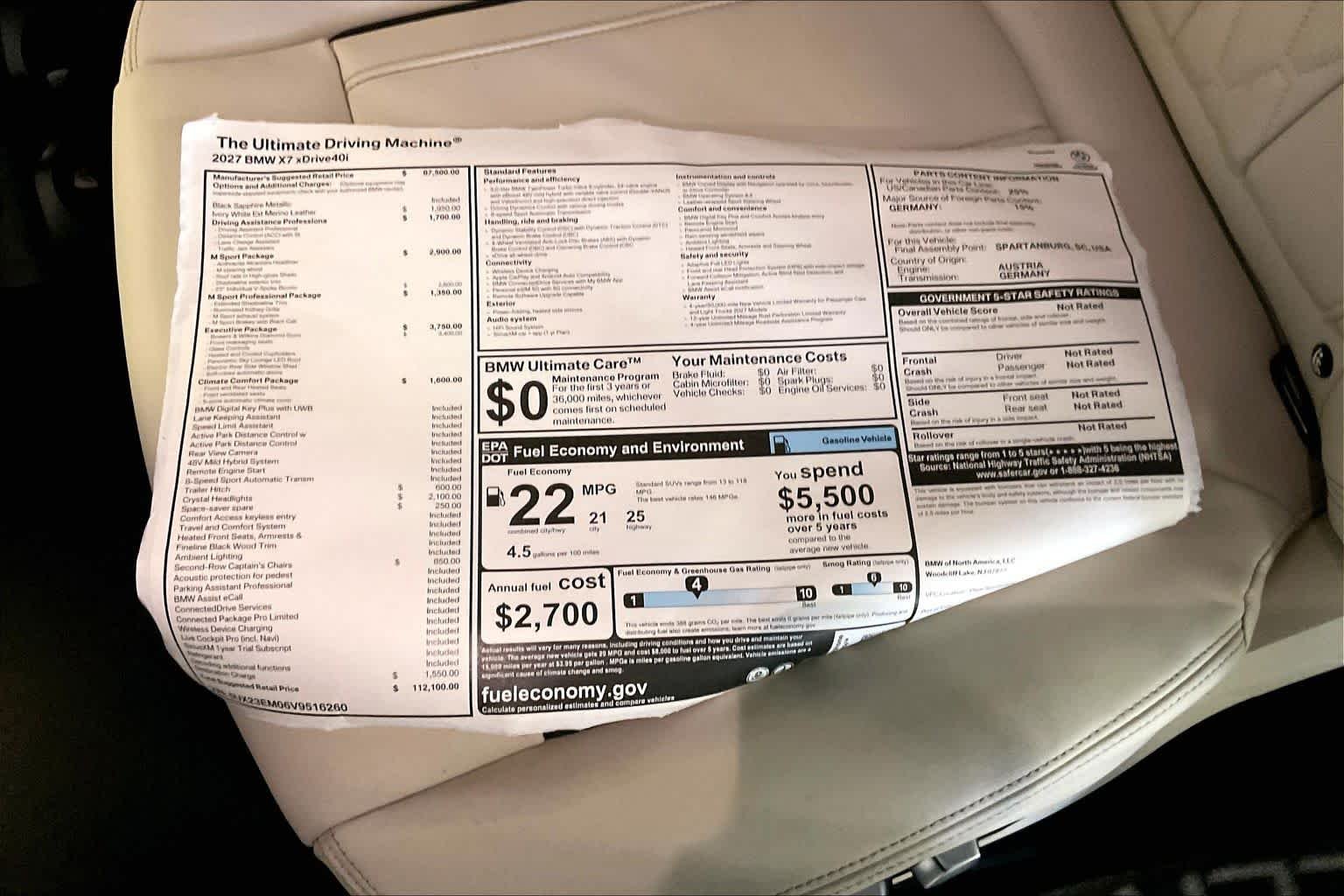 New 2027 Black Sapphire Metallic BMW xDrive40i image 19