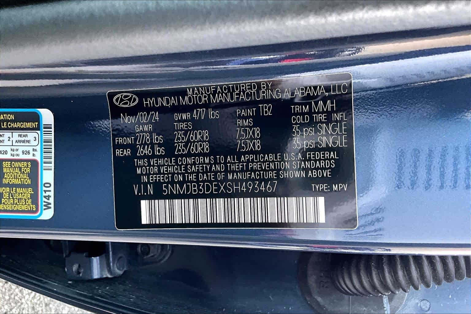 Used 2025 Atlantis Blue Hyundai SEL image 31