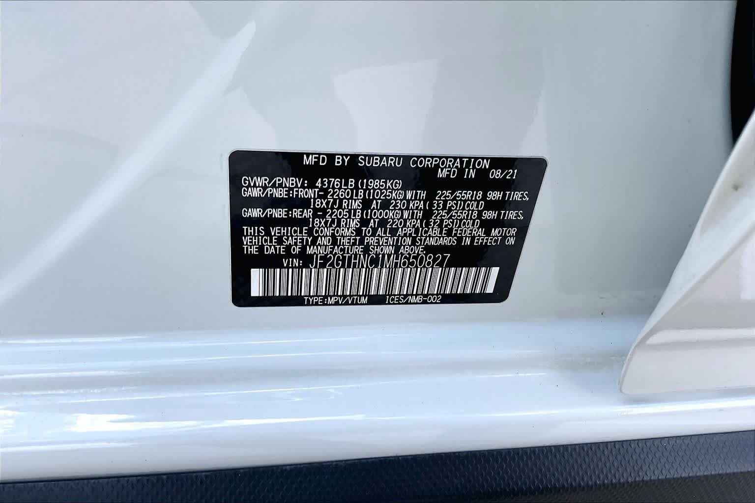 Used 2021 Crystal White Pearl Subaru Limited image 36