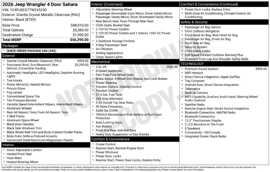 Used 2026 Gray Jeep Sahara image 5