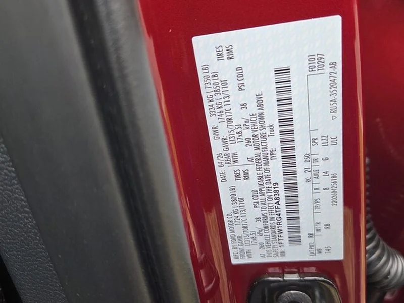 New 2026 Ruby Red Metallic Tinted Clearcoat Ford Raptor® image 6
