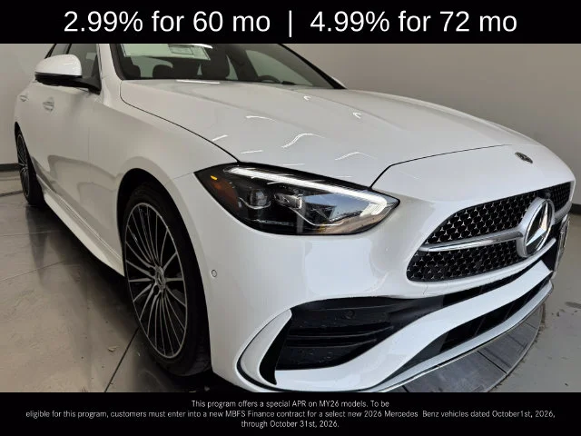 New 2026 Polar White Mercedes-Benz C 300 image 1