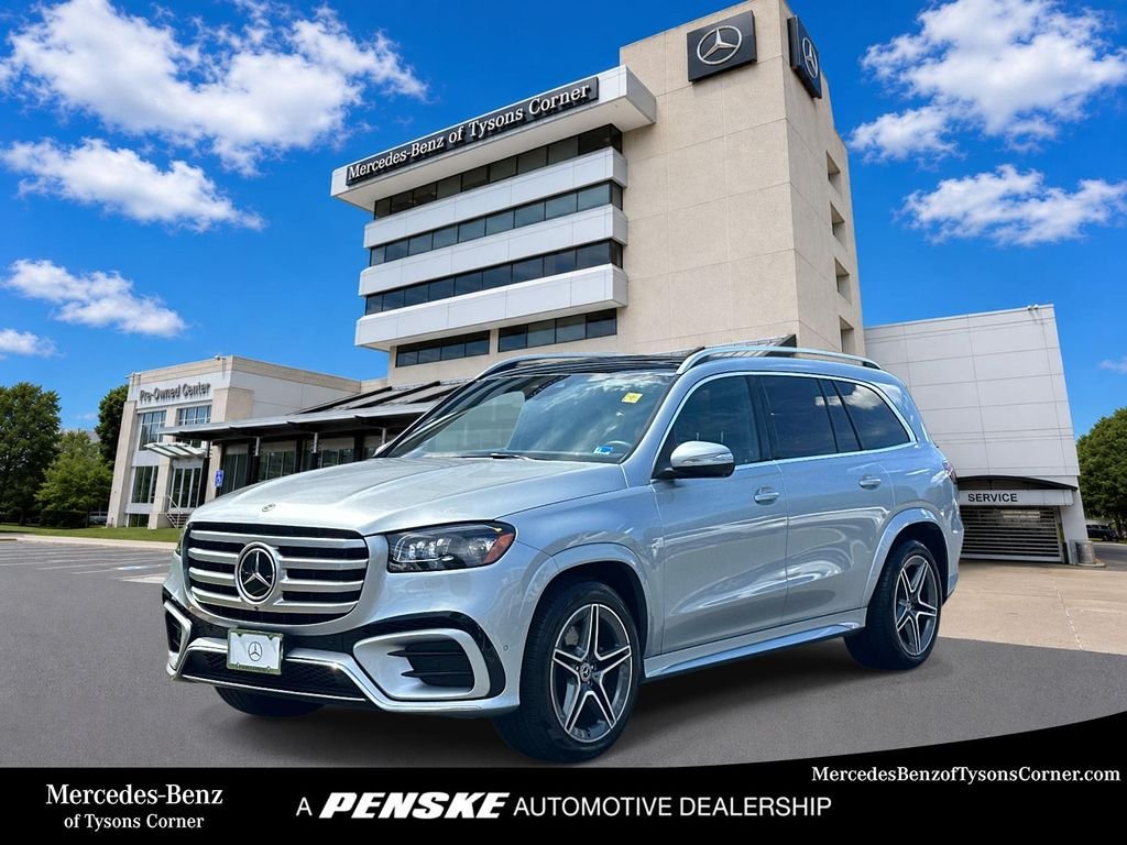 Certified Used 2025 Cirrus Silver Metallic Mercedes-Benz GLS 450 image 1