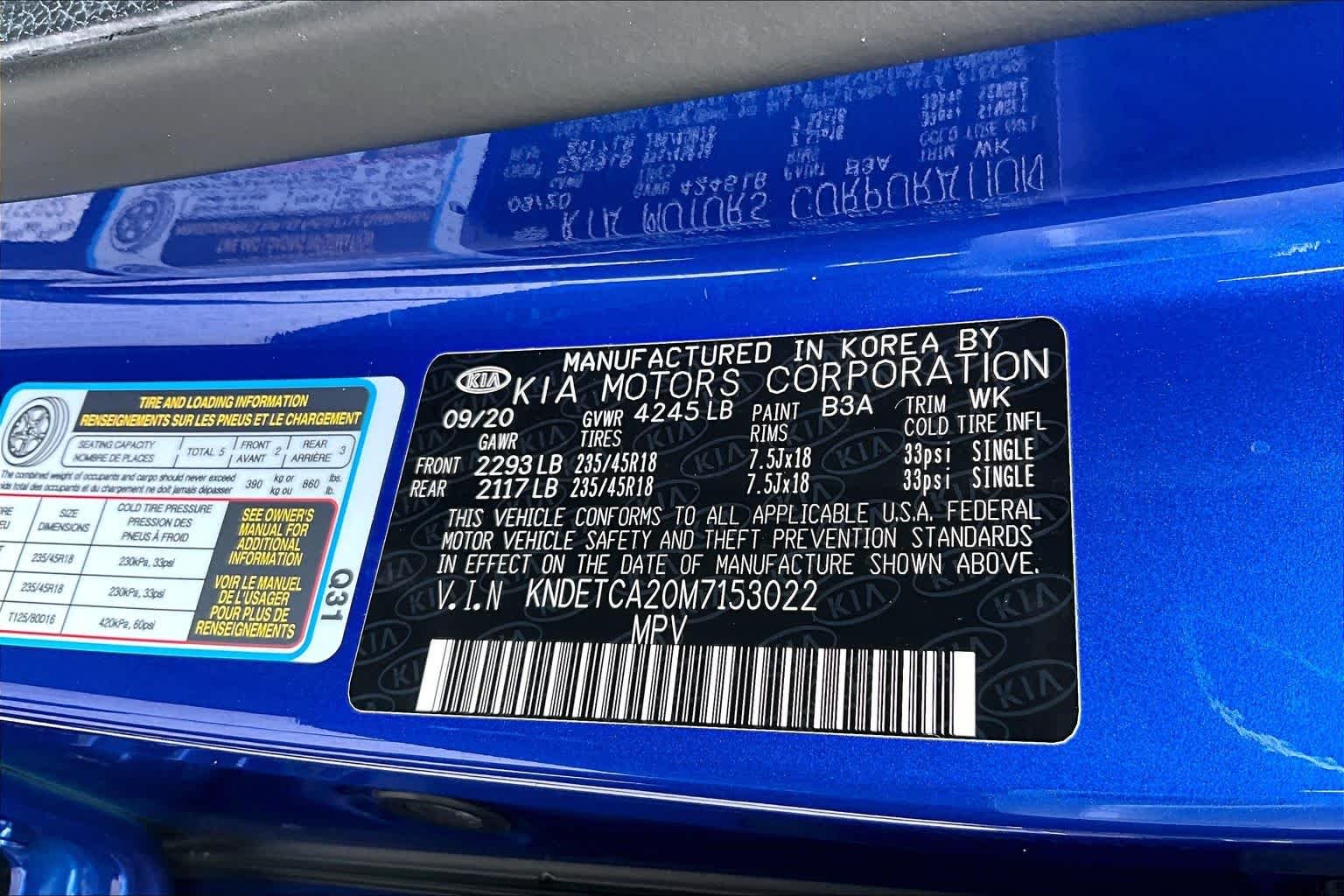 Used 2021 Neptune Blue Kia SX image 36