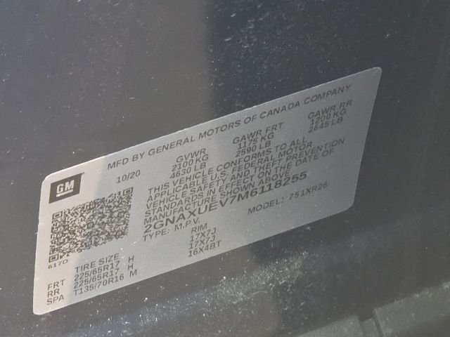 Used 2021 Blue Chevrolet LT image 8