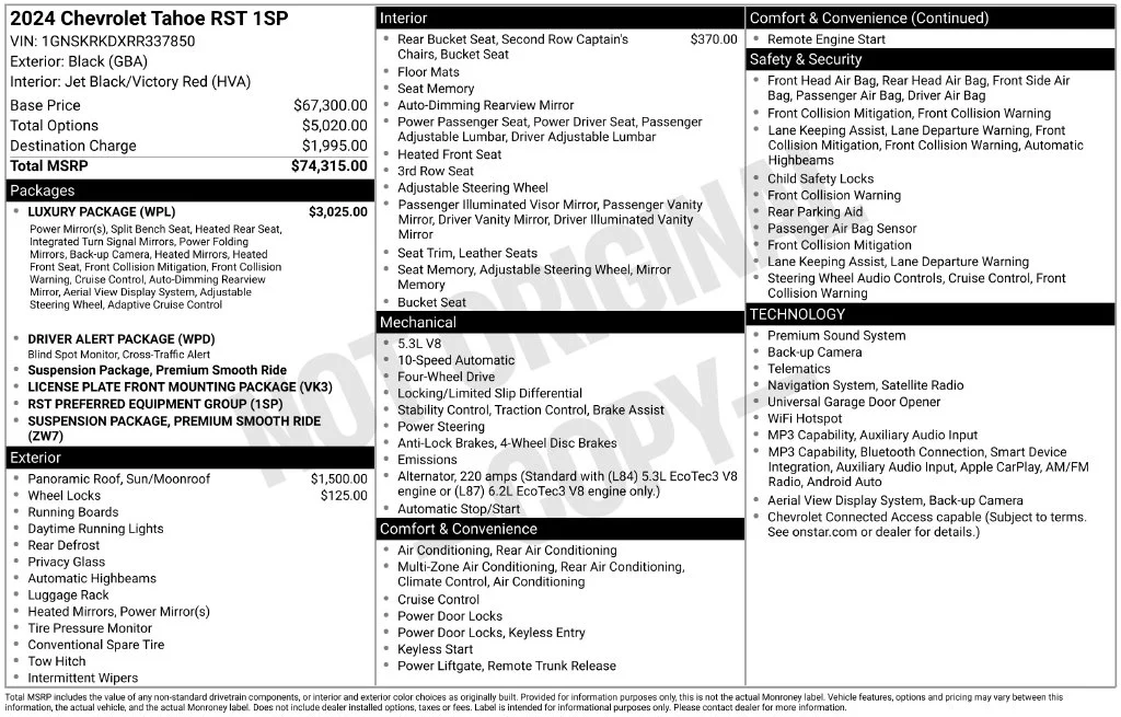 Used 2024 Black Chevrolet RST image 8