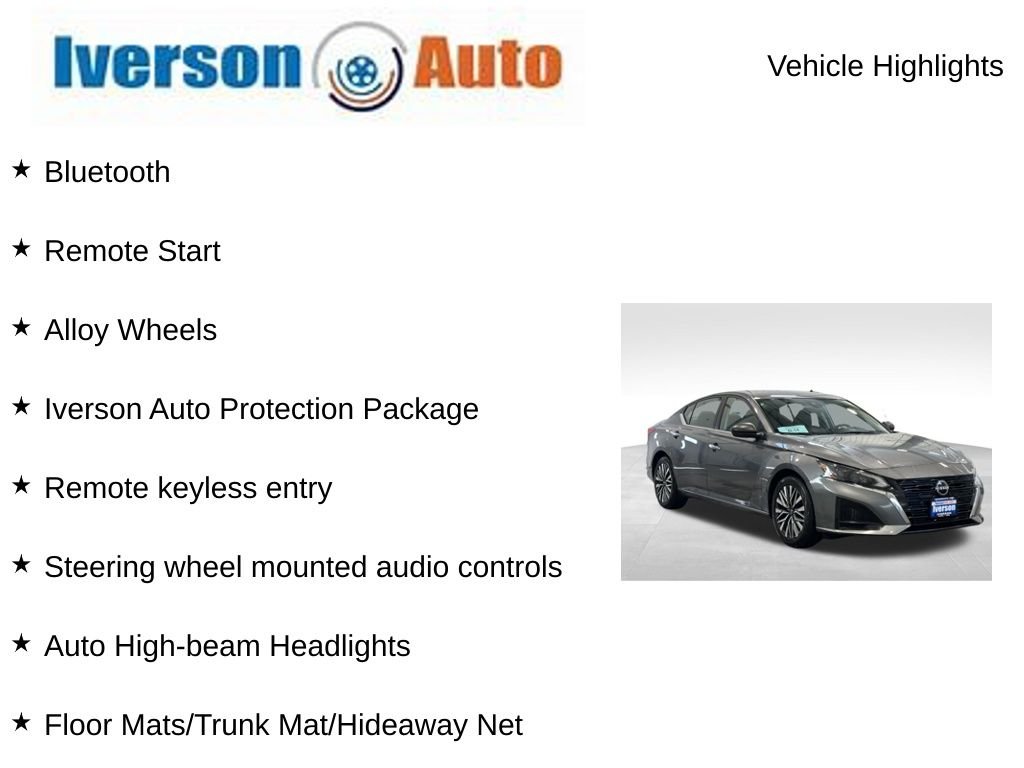 Used 2024 Nissan Altima SV with VIN 1N4BL4DV3RN322876 for sale in Huron, SD