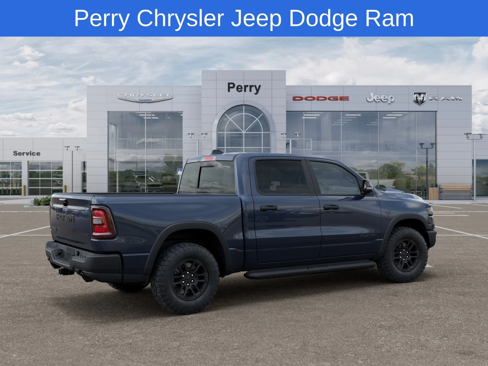New 2027 Forged Blue Metallic Exterior Paint RAM Rebel image 2