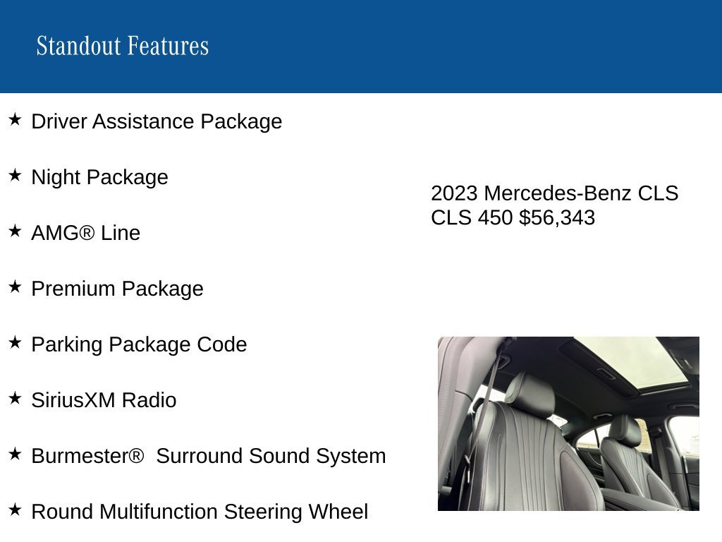 Certified Used 2023 Black Mercedes-Benz CLS 450 image 9