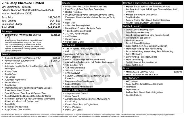 New 2026 Diamond Black Crystal Pearl-Coat Exterior Paint Jeep Limited image 32
