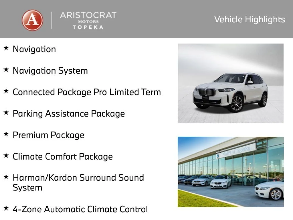 Used 2026 BMW X5 40i with VIN 5UX23EU04T9186972 for sale in Kansas City