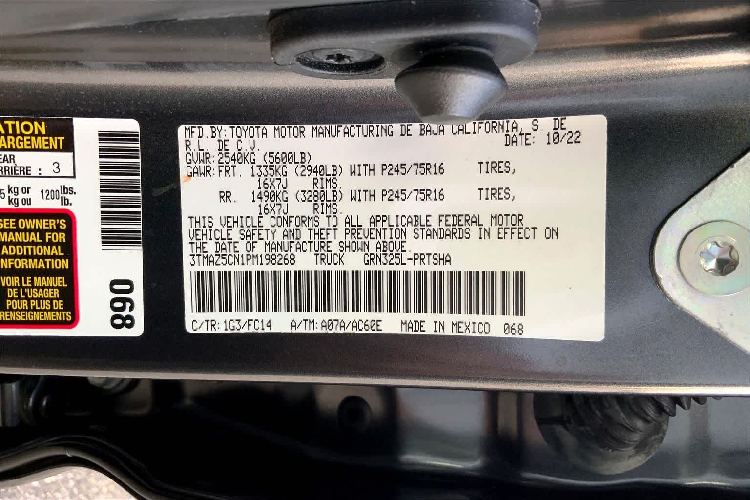 Used 2023 Magnetic Gray Metallic Toyota SR5 image 31