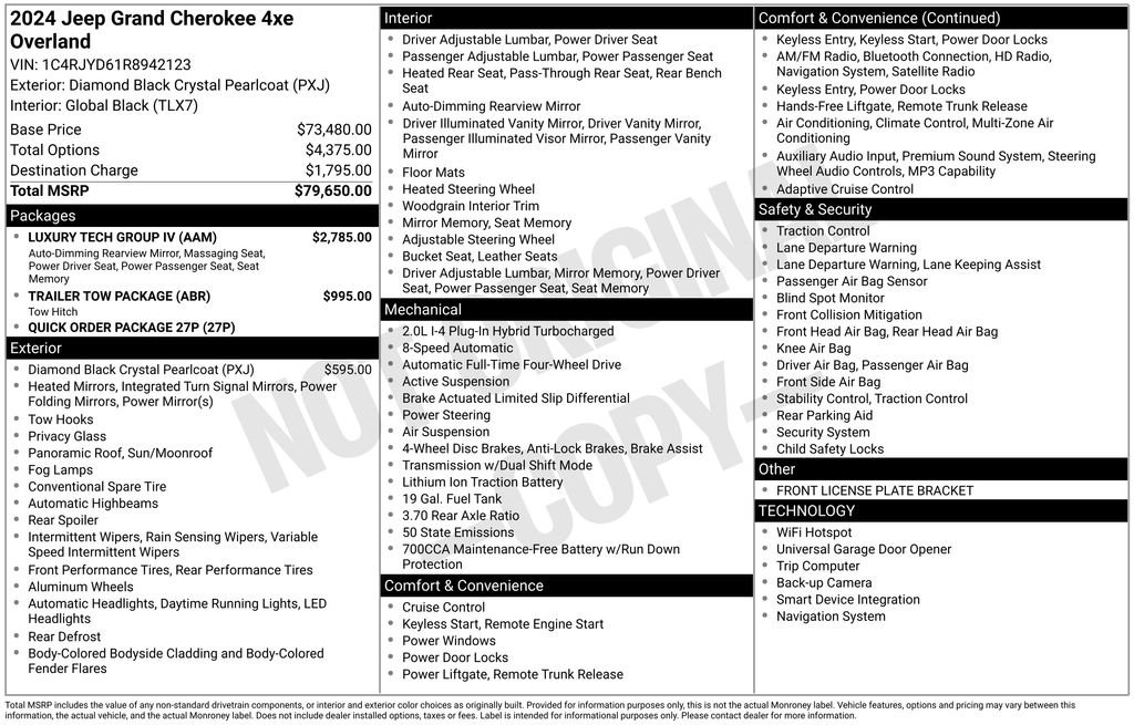 Used 2024 Black Jeep Overland 4xe image 2