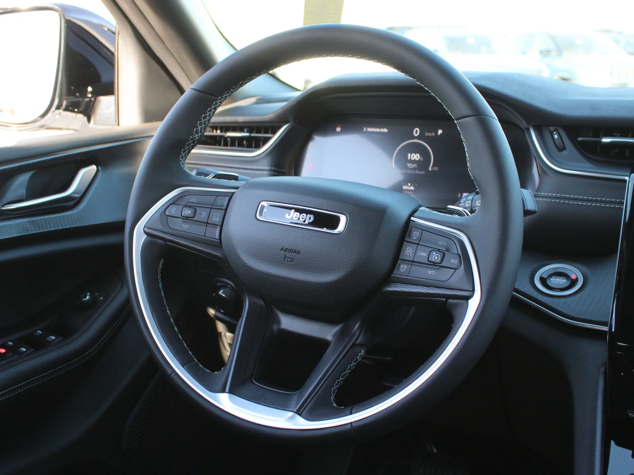 Certified Used 2025 White Jeep Altitude * V6 | Heated Leather Seats | Sunroof | Adaptive Cruise | Remote Start | Backup Camera image 6