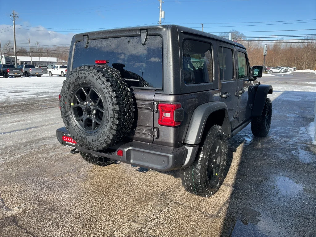 New 2026 Granite Crystal Metallic Clear-Coat Exterior Paint Jeep 4-Door Willys 4x4 image 7