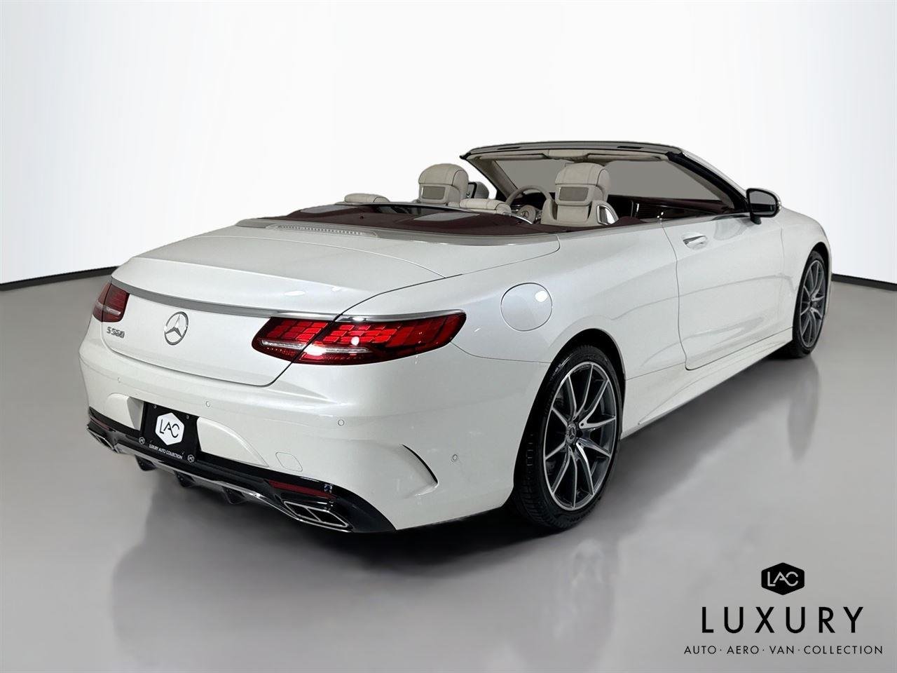 Used 2019 designo Cashmere White Magno (Matte Finish) Mercedes-Benz S 560 Cabriolet | AMG® Line | Premium Pkg | Driver Assist Pkg image 6