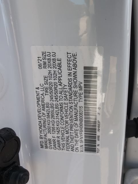 Used 2022 Platinum White Pearl Honda Elite image 19