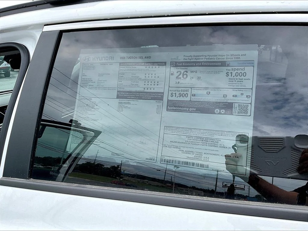 New 2026 White Hyundai SEL image 13