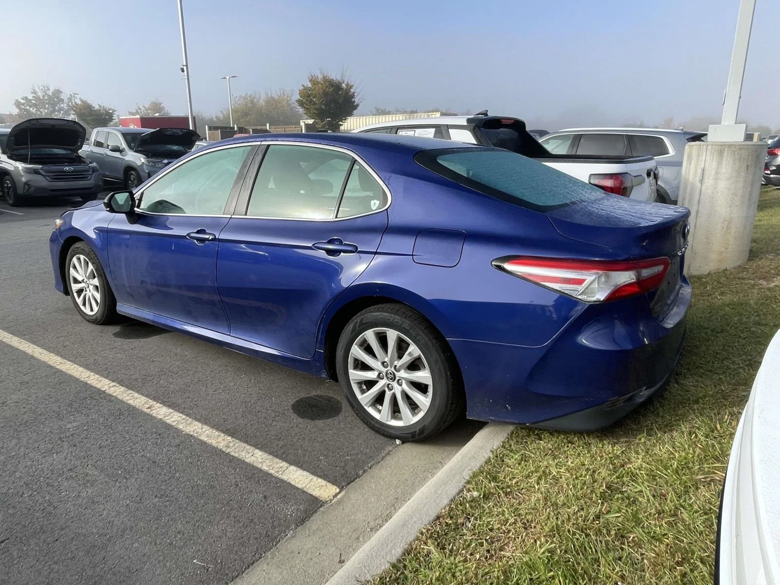 Used 2018 Blue Crush Metallic Toyota LE image 3