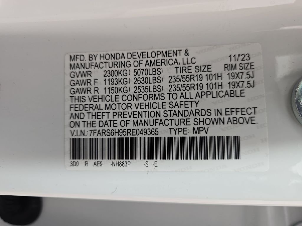 Used 2024 Platinum White Honda Sport Touring image 34