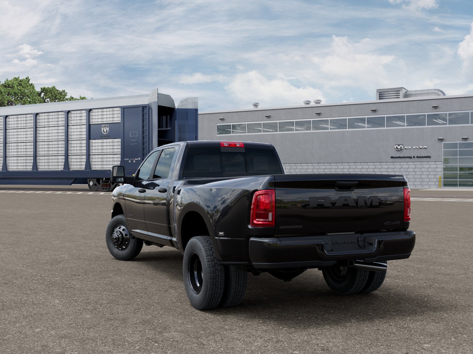 New 2026 Diamond Black Crystal Pearl-Coat Exterior Paint RAM Big Horn image 2