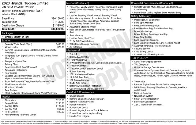 Used 2023 White Hyundai Limited image 37