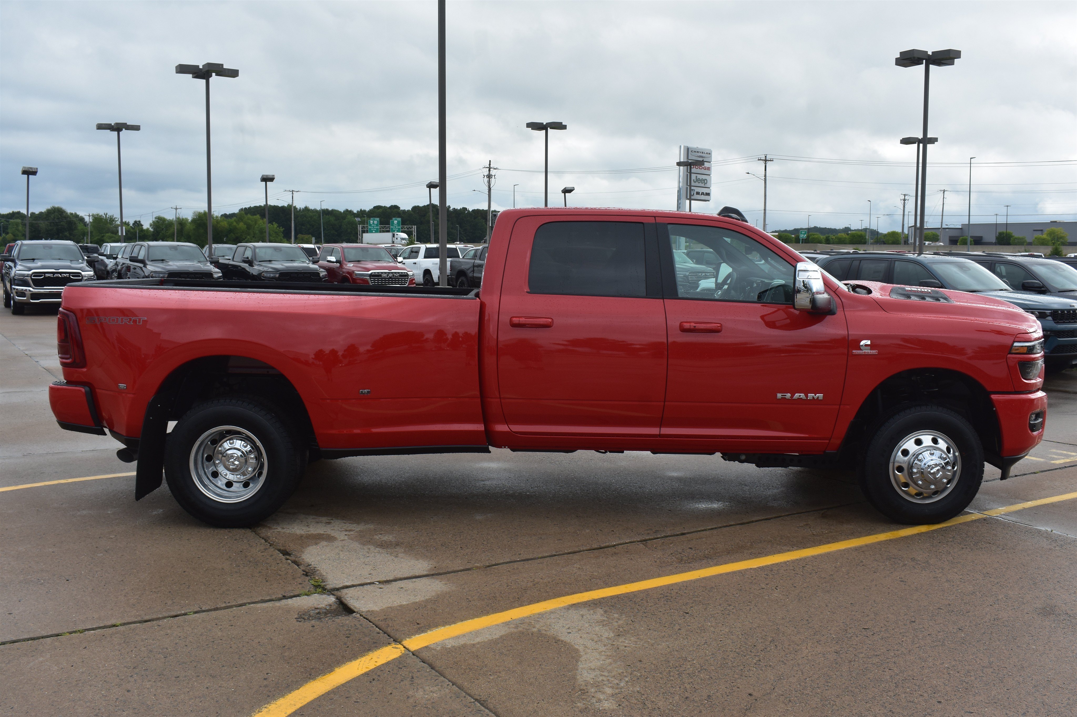 New 2026 Flame Red Clear-Coat Exterior Paint RAM Laramie image 4
