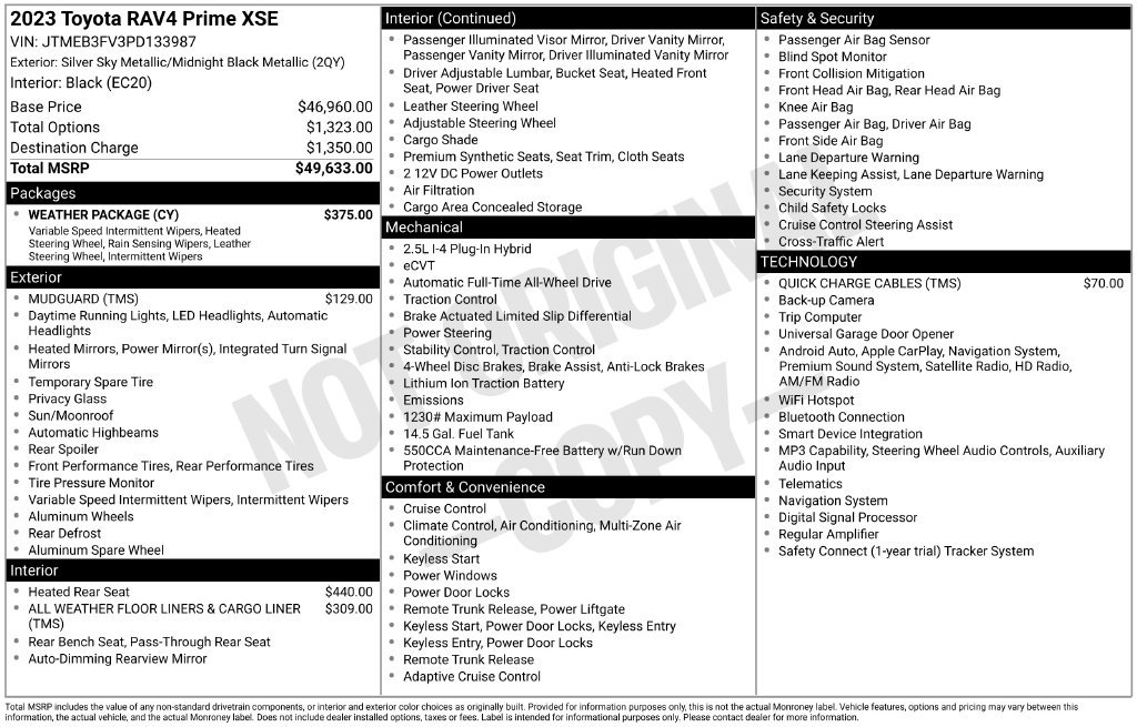 Used 2023 Midnight Black Metallic Toyota XSE image 2
