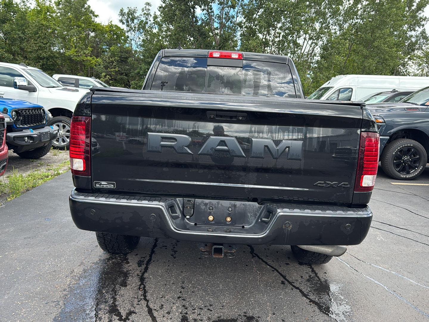 Used 2018 Brilliant Black Crystal Pearlcoat Ram Night image 12