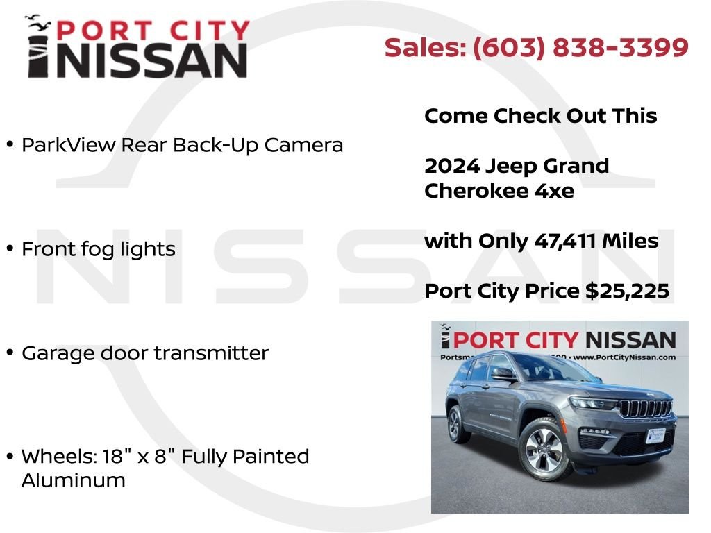 Used 2024 Gray Metallic Jeep 4xe W/PANORAMIC ROOF & HEATED LEATHER SEATS image 21