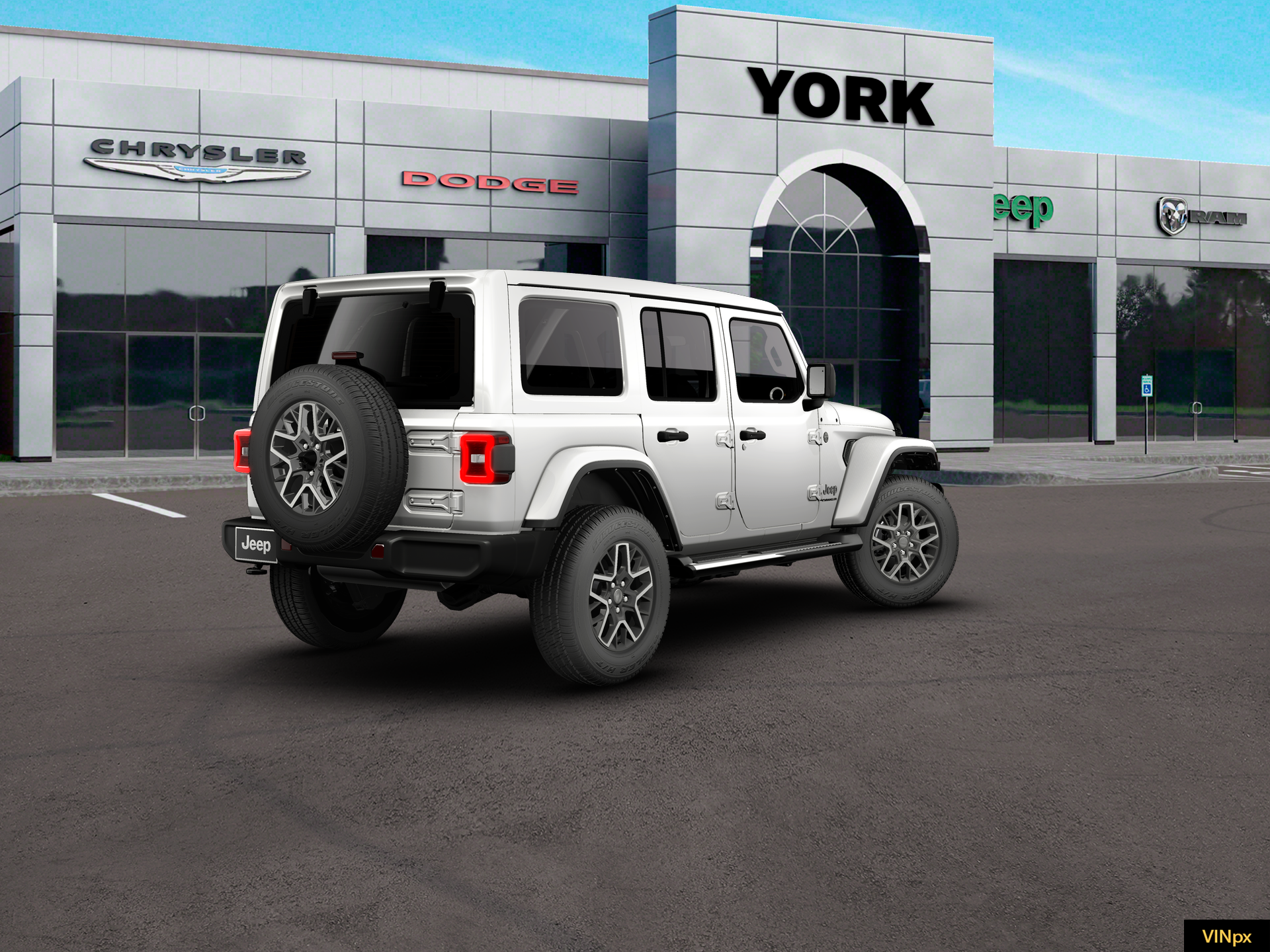 New 2026 Bright White Clear-Coat Exterior Paint Jeep Sahara image 19