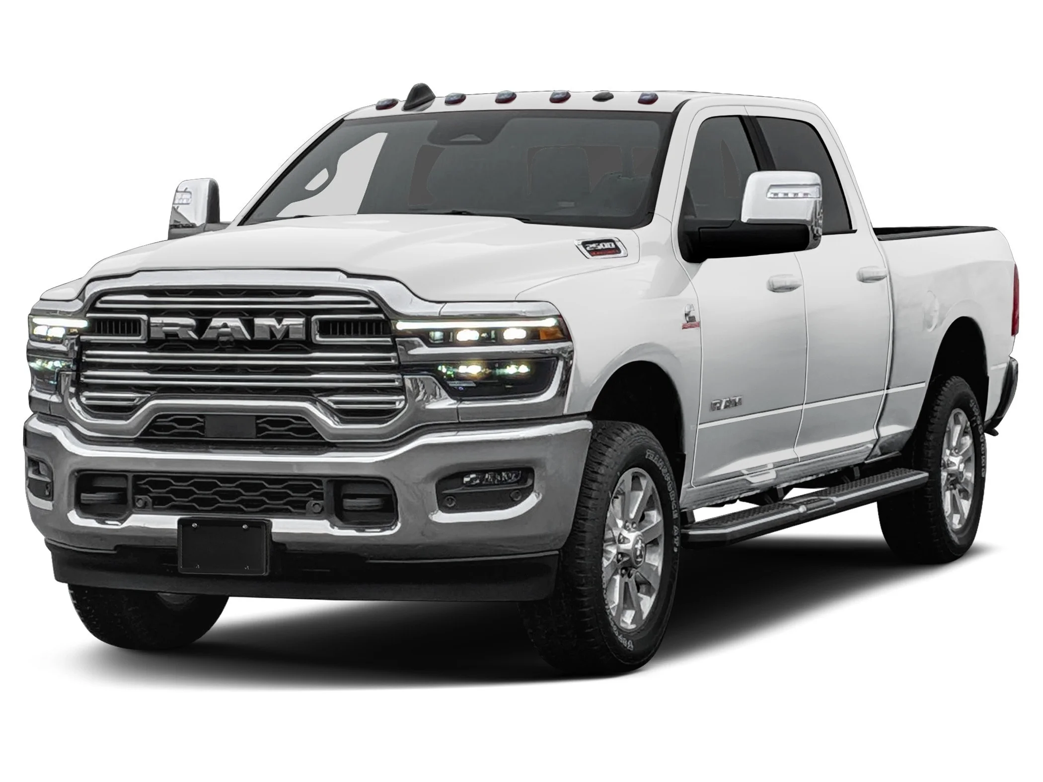 New 2027 Bright White Clear-Coat  Paint Ram LARAMIE CREW CAB 4X4 6