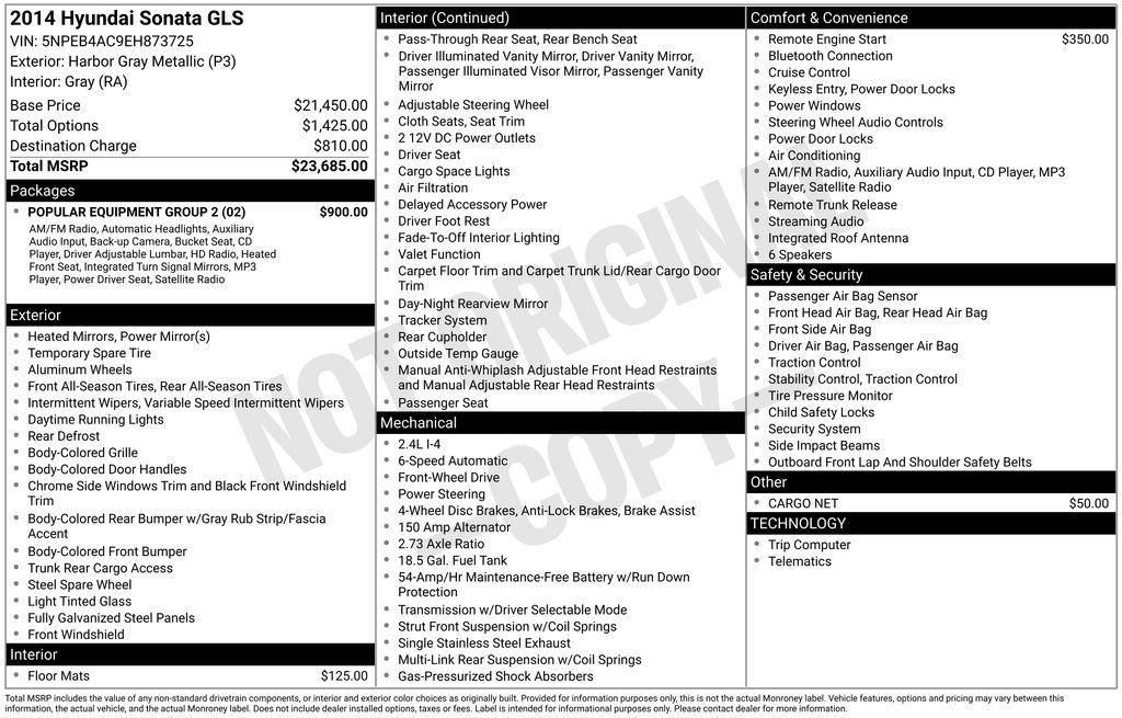 Used 2014 Gray Hyundai GLS image 11