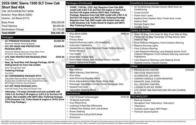 New 2026 Onyx Black GMC SLT image 5