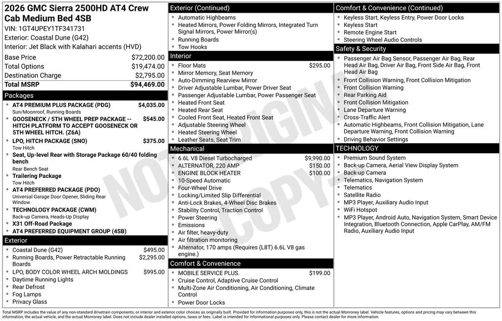 New 2026 Coastal Dune GMC AT4 image 19