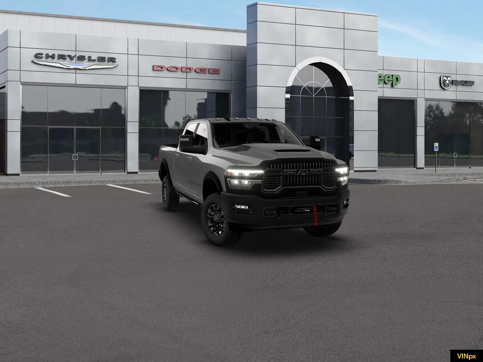 New 2026 Ceramic Gray Clear-Coat Exterior Paint RAM Power Wagon image 16